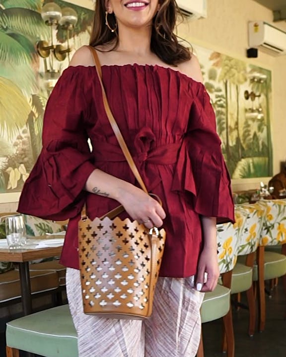 Clothing,Shoulder,Product,Maroon,Yellow,Sleeve,Fashion,Blouse,Joint,Outerwear