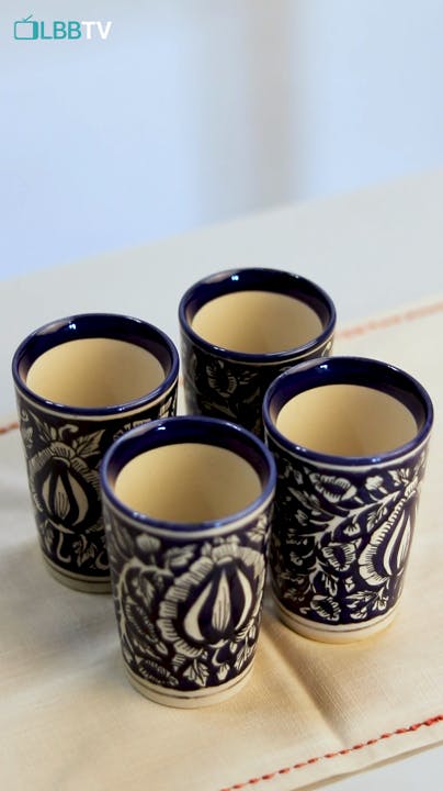 Tea Cup Set of Four, Hand Painted Stainless Steel Mugs, Mughal Art Painting  Coffee Tumbler, Gift for Tea Lovers, Metal Coffee Mugs 